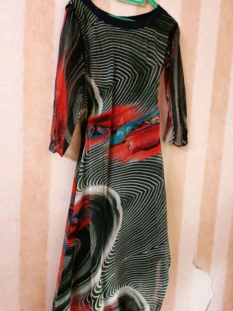 Peacock 🦚 Printed Frock