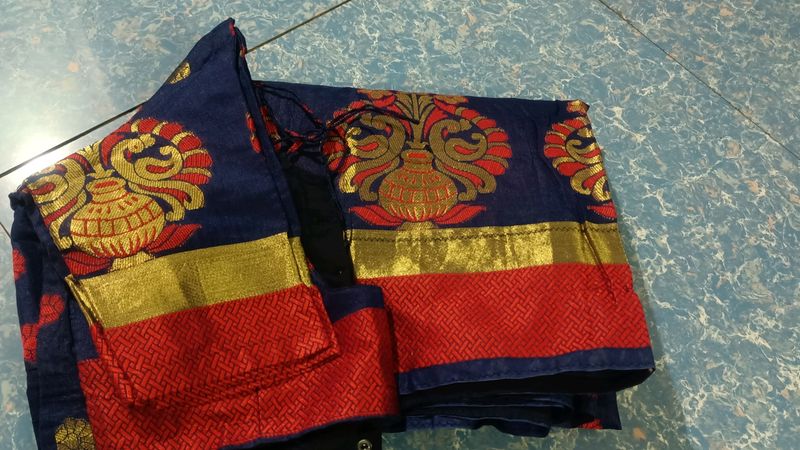 Beautiful Nevy Blue Colour Saree