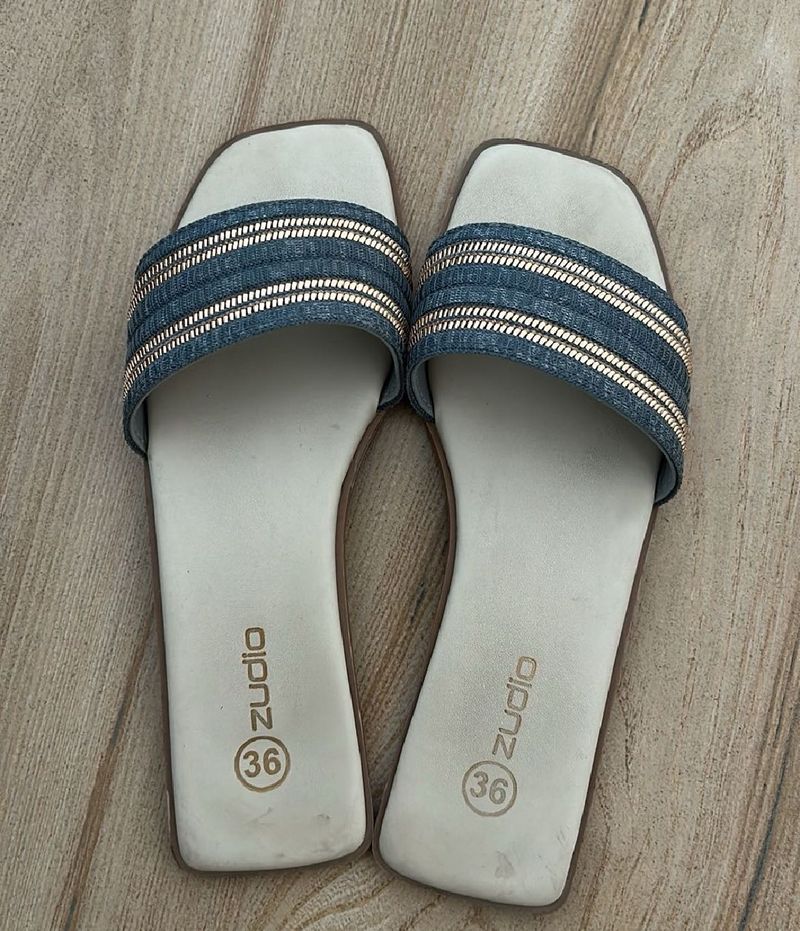 Denim Slipper/ Flats