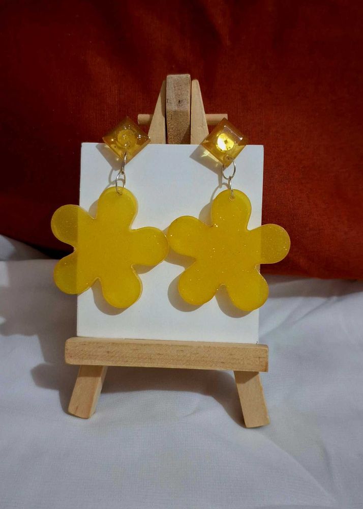 Hanmade resin Flower studs Earrings