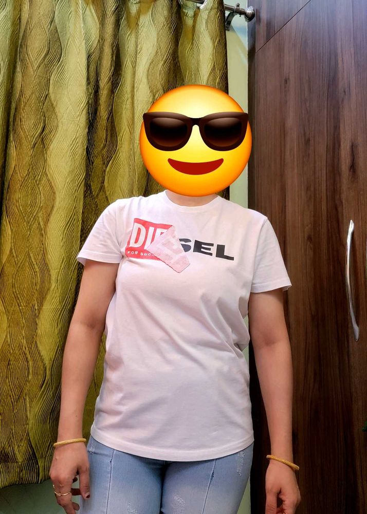 Diesel White Logo Tee