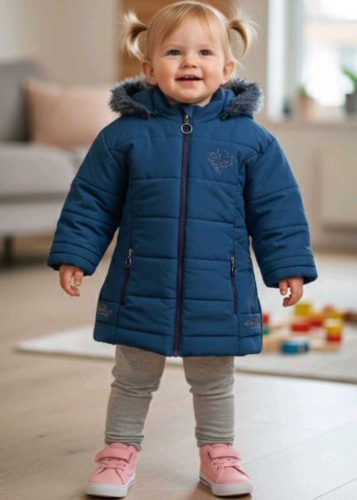 Girls Blue Padded Jacket