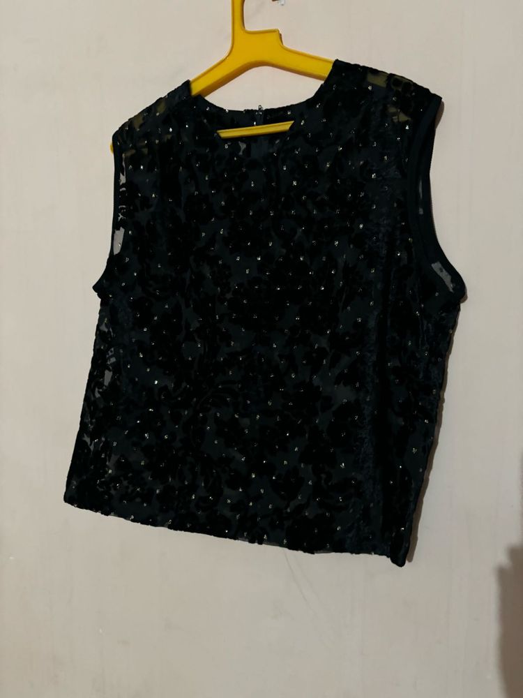Party Wear Transparent Top