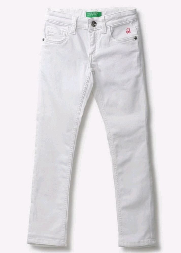 United Colours Of Benetton White Jeans Pant Girls