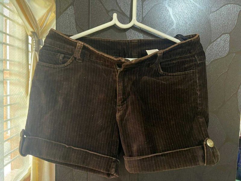 Brown Corduroy Shorts