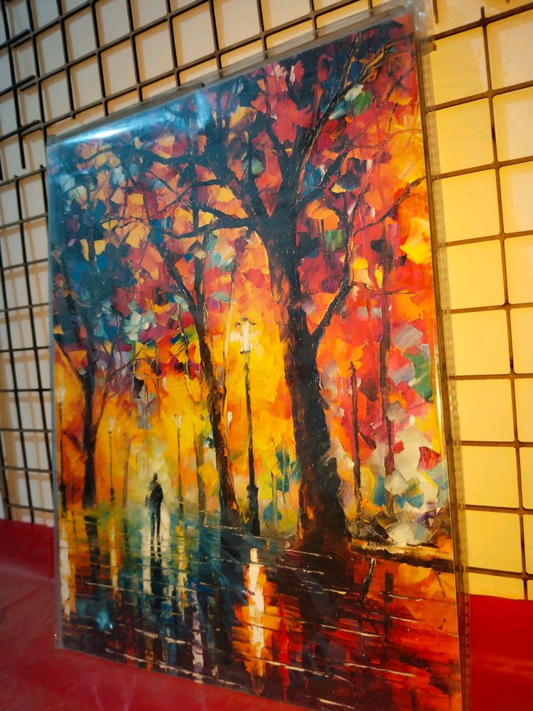 Beautiful Couple 3 Part Painting With Lamination