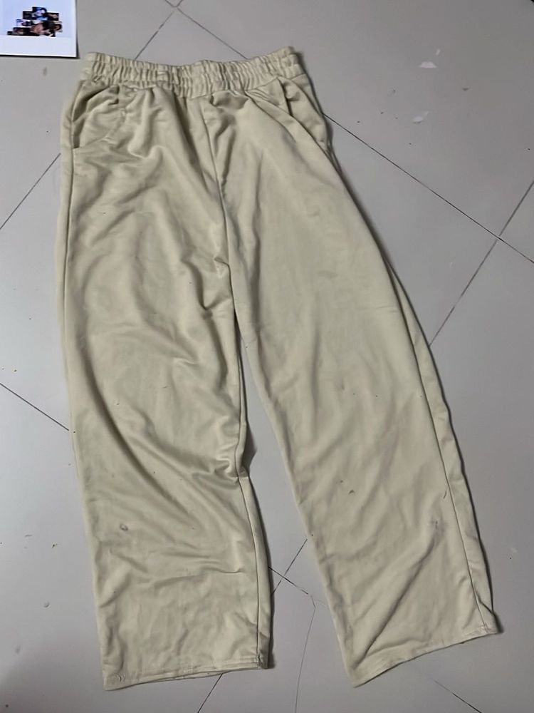 Beige Baggy Joggers