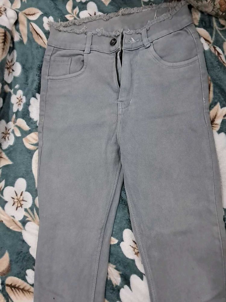 Gray Denim Jeans