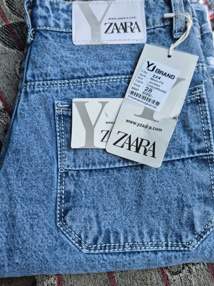 Zaara YJ Brand Mom-Fit Jeans - Size 28