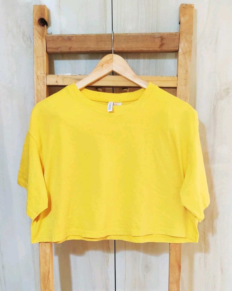 Cotton Yellow Top H&amp;M &amp; Plazzo  Size-42(Combo)