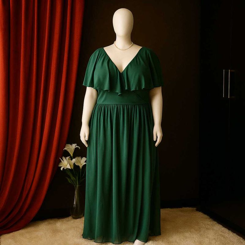 Sale🎉🎊 Plus Size Dress Green Maxi