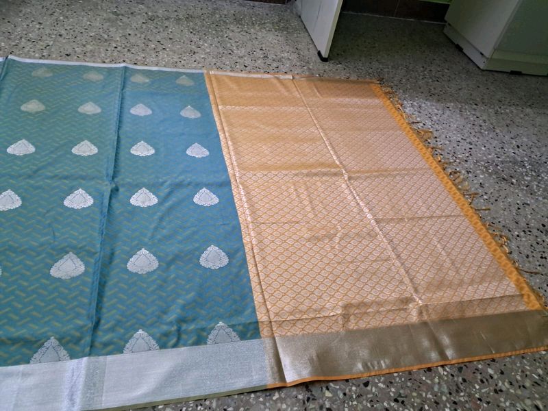 Embossed Pattu Saree