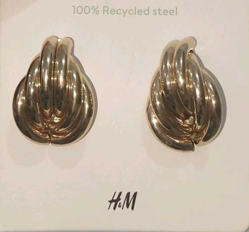 H&amp;M Gold Twisted Earrings