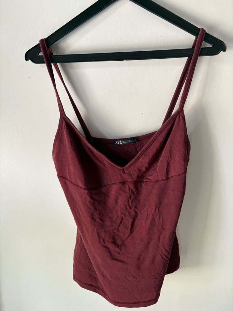 Zara Burgundy Tank Top