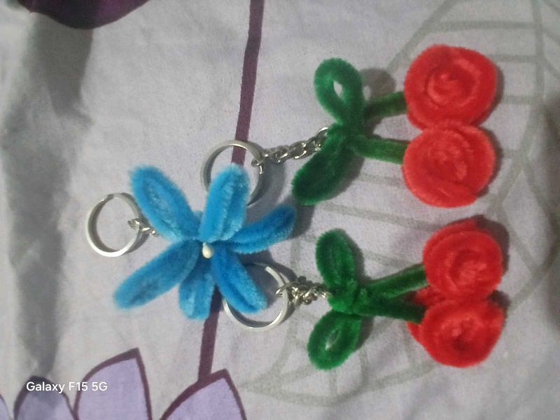 Set Of 3 Keychains Handmade Charming
