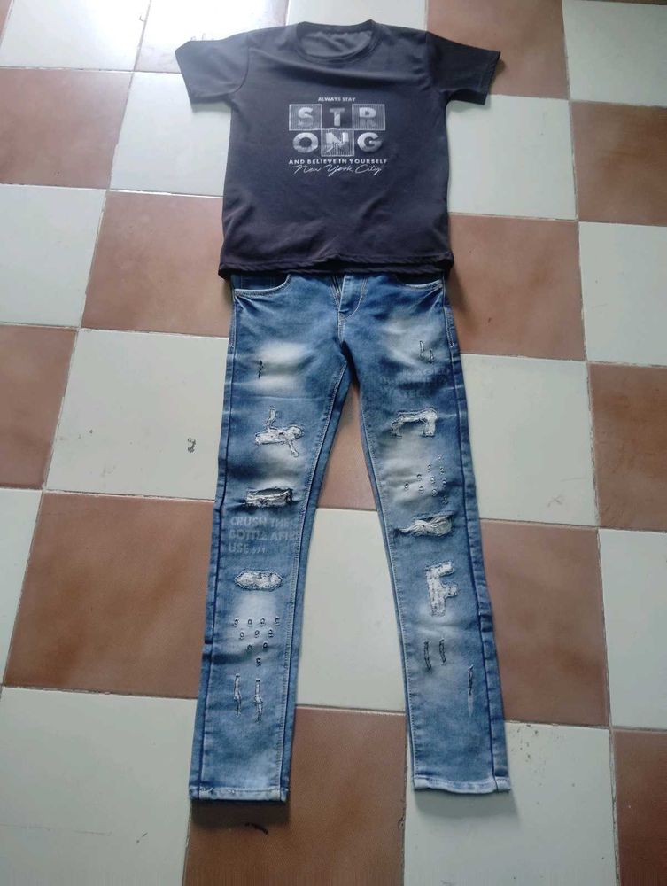 T-shirt And Jeans Pant