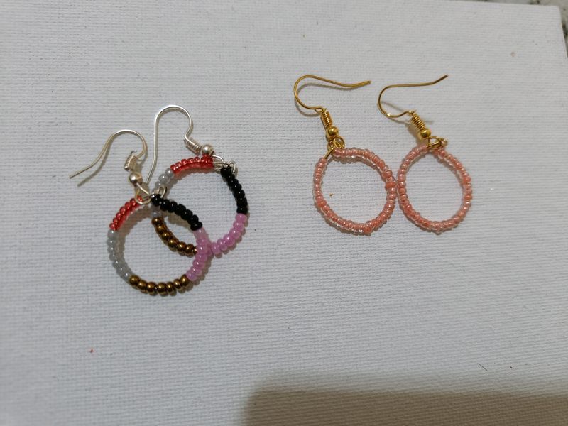 Handmade So Attractive Hoop Earings Set Of 2
