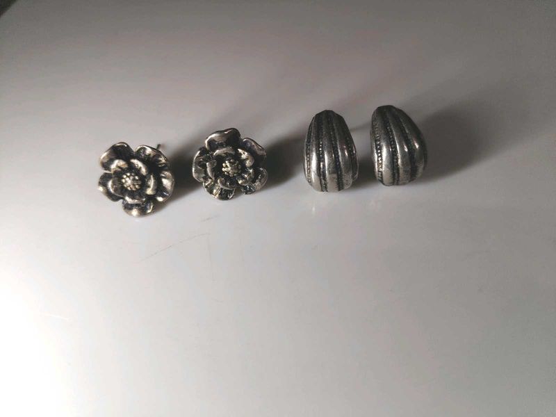 Vintage Silver Tone Earring Bundle