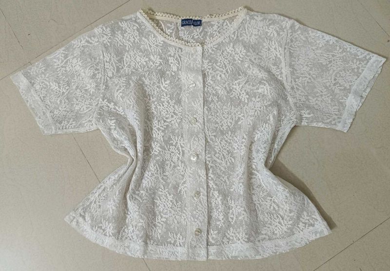 Imported Vintage Lace Top