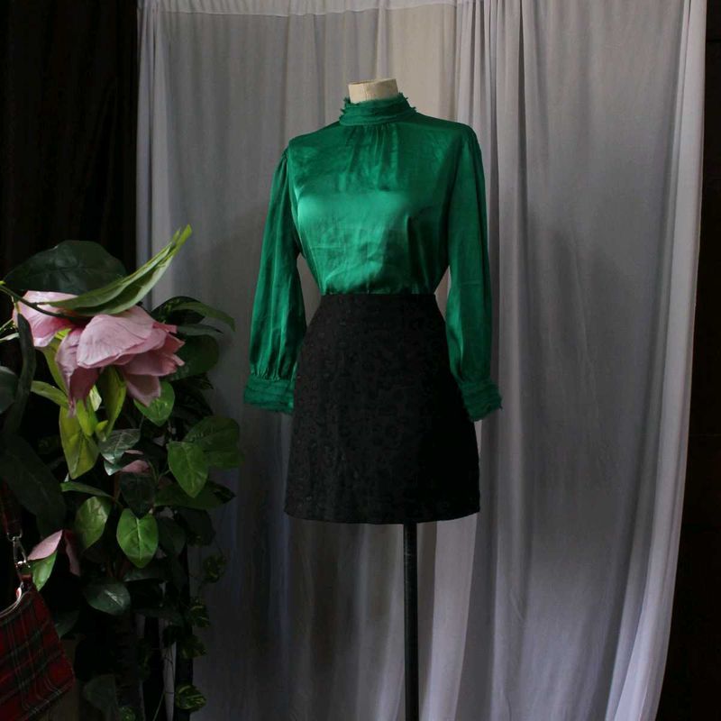 Forever New Black Glitter Skirt