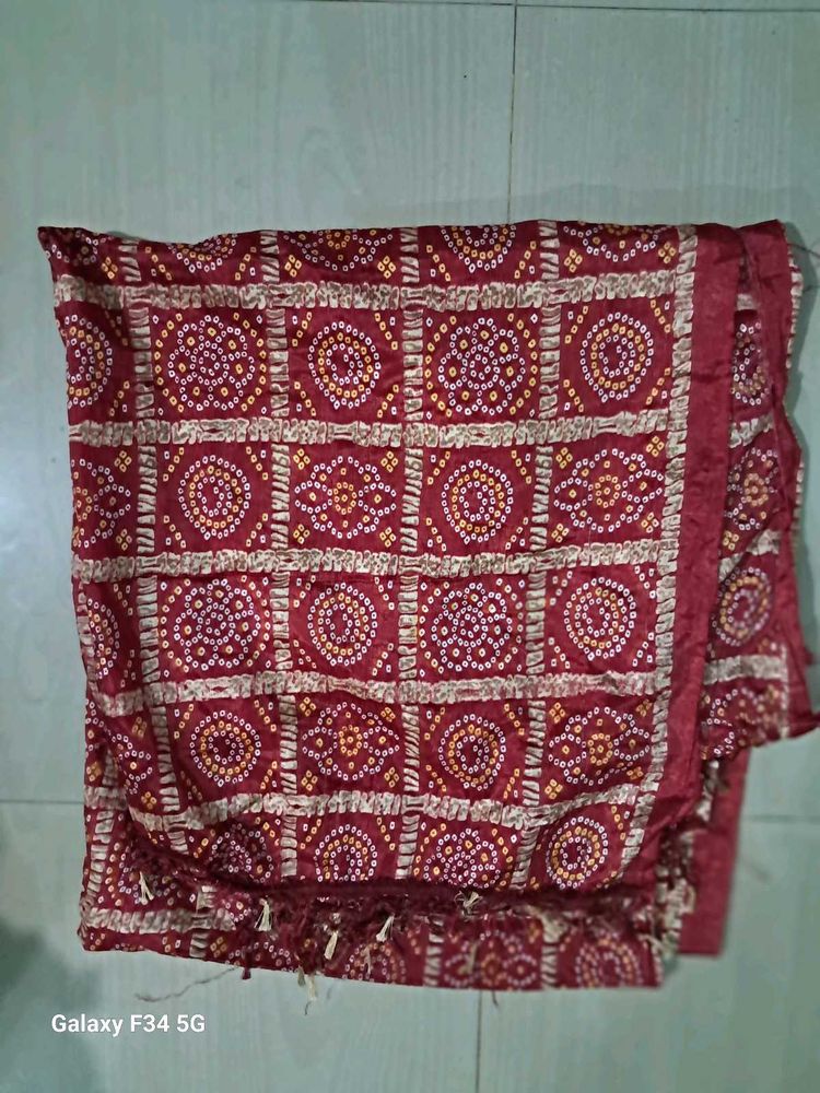 Maroon Bandhej Dupatta