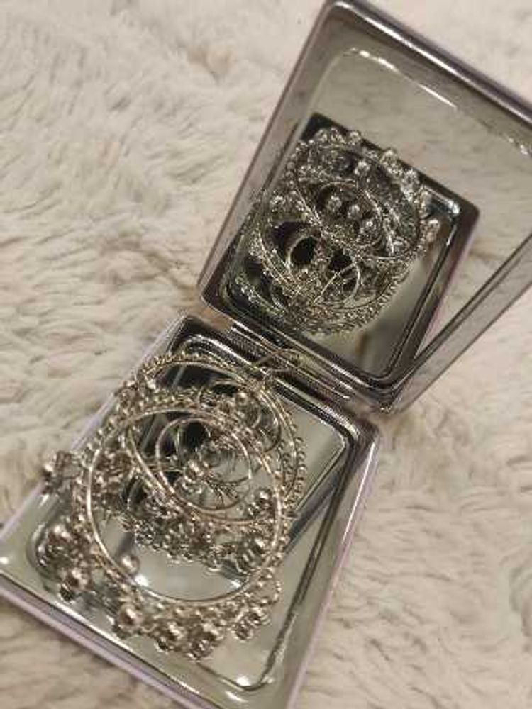 Silver Jhumka Earrings