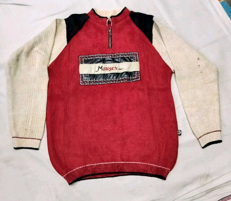 Vintage &#39;Mouser&#39; Quarter-Zip Sweater