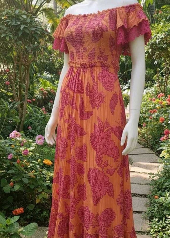 Floral Off-Shoulder Maxi Dress