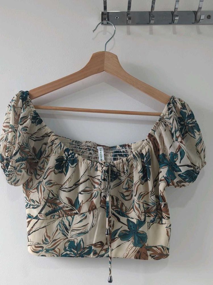 Floral Print Crop Top
