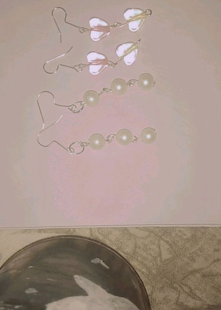 Handmade korean earrings combo of 2