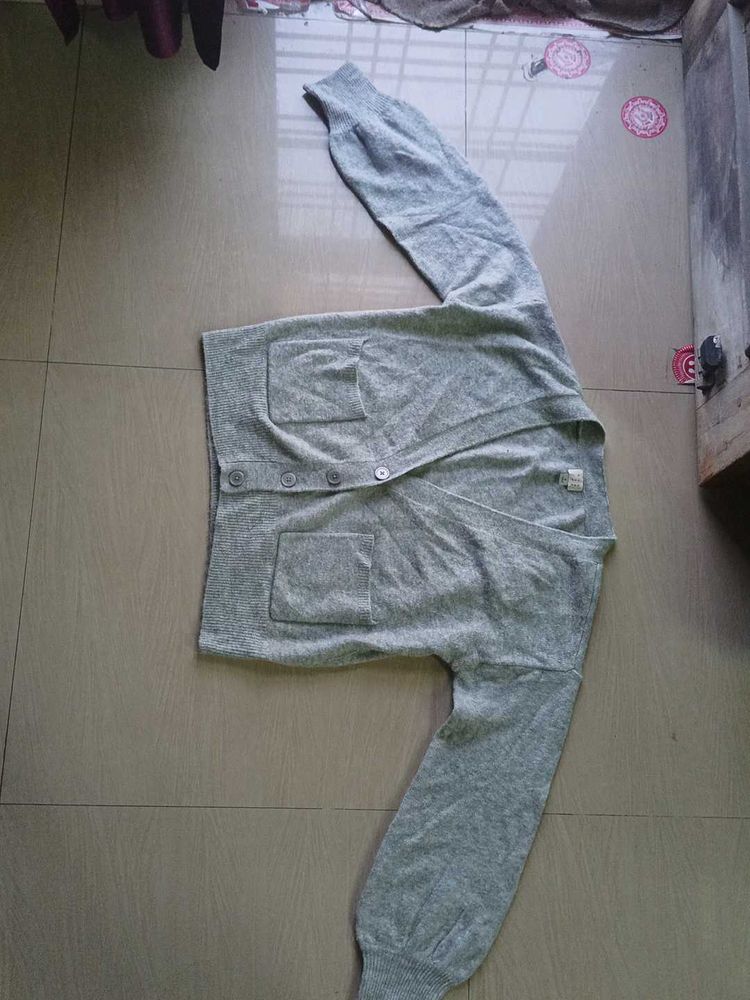 Classic Grey Cardigan for women