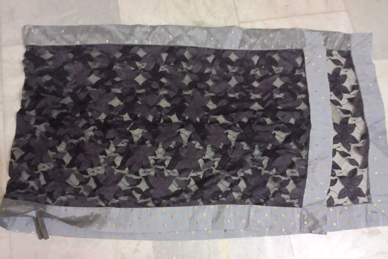 Floral Gown With Net Dupatta
