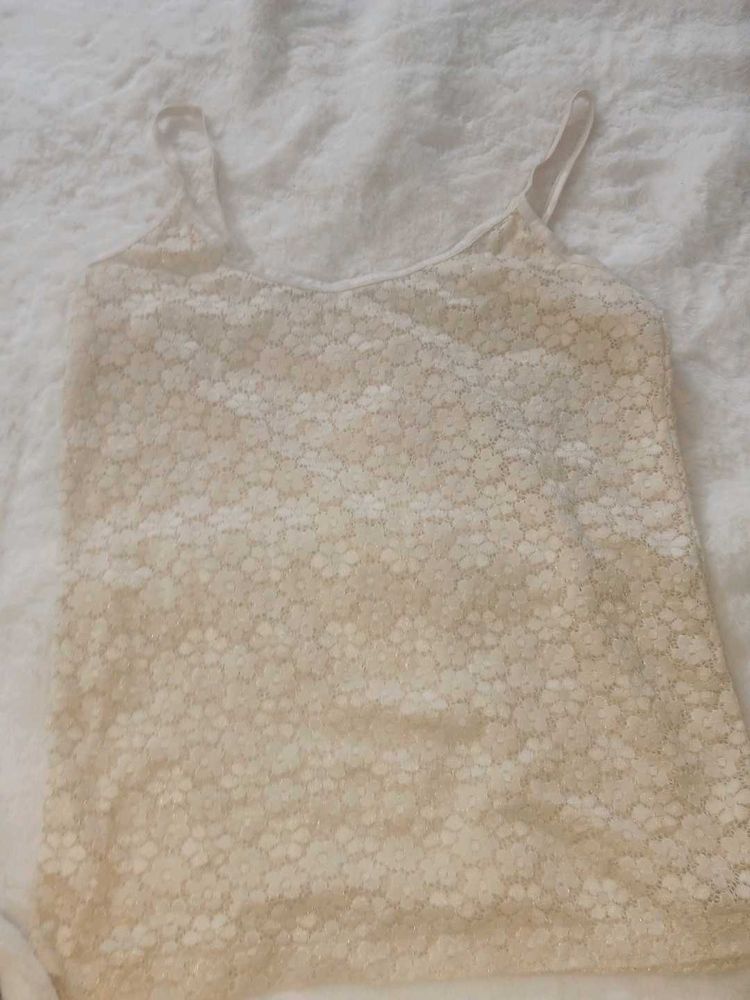 Sleeve Less Net Top