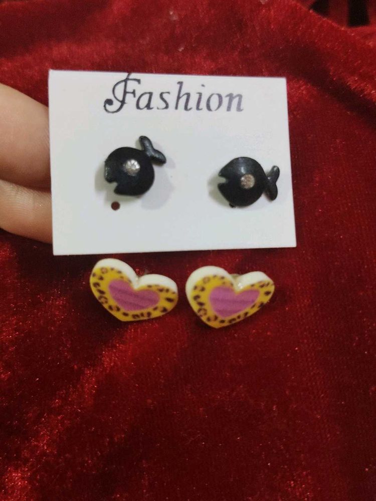 Combo Of Small Earrings Tops And Studs