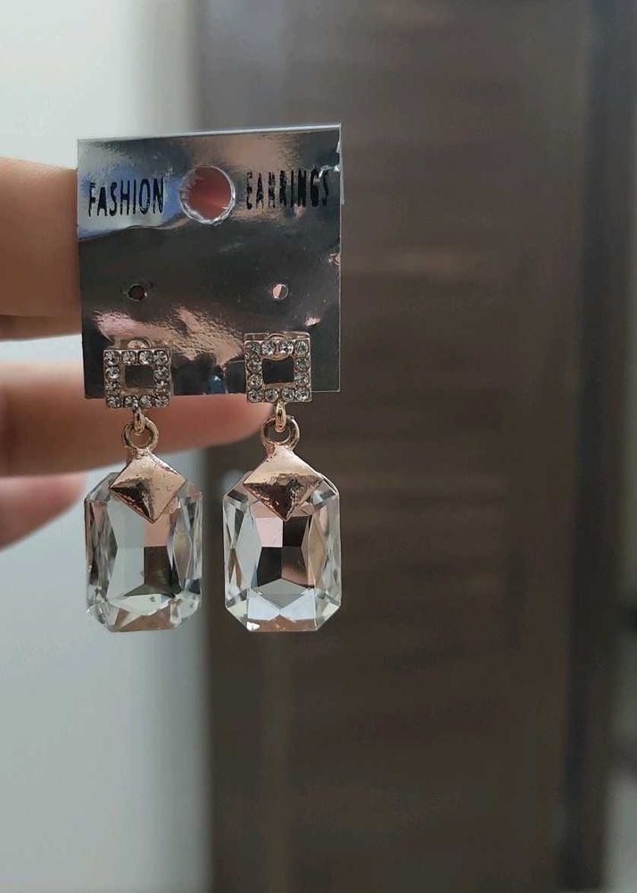 Sparkling Crystal Drop Earrings