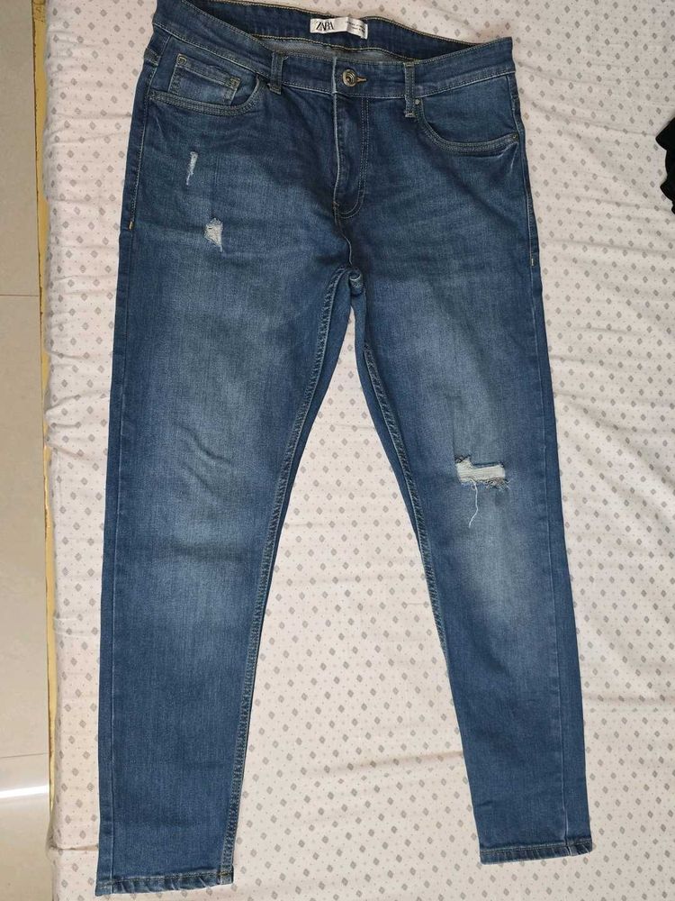 Zara Distressed Denim Jeans