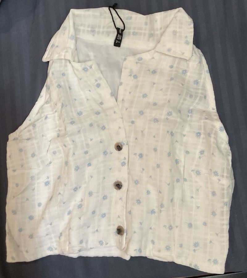 Floral Print vest top, ZARA, size -L