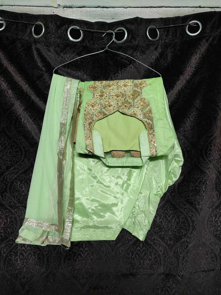 Green Embroidered Salwar Kameez