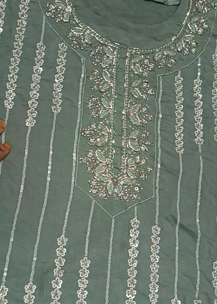 Pakistani Kashidakari Work Kurta Pent Duppata Set
