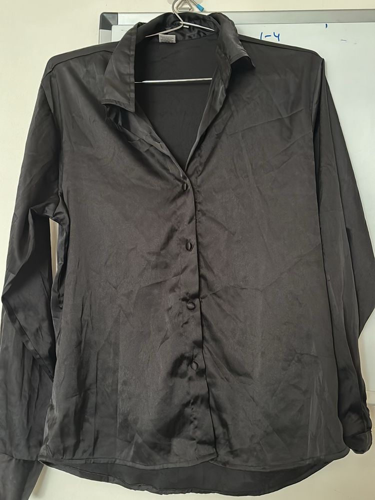 Black Satin Shirt!