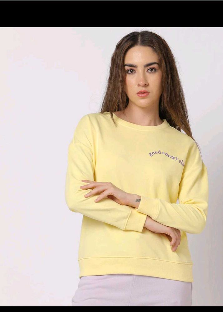 flash discount % Yellow &#39;Good Energy&#39;Sweatshirt f