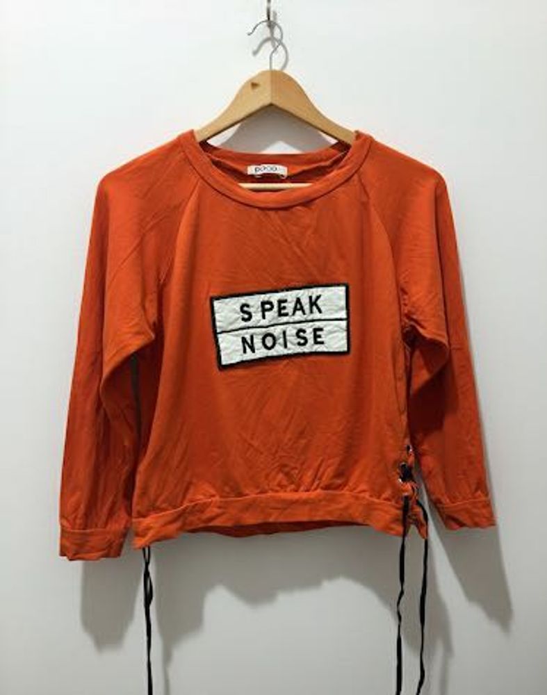 Orange Graphic Sweatshirt