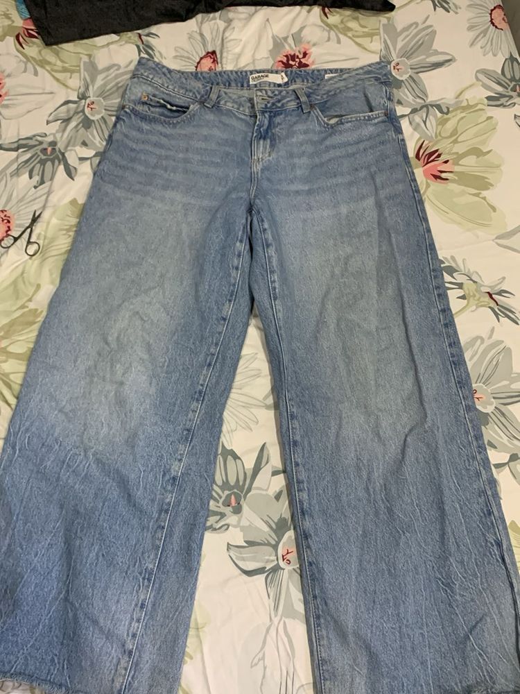 Wide Leg Denim Jeans