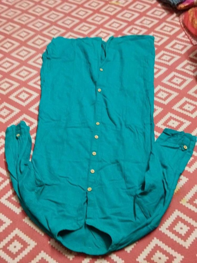 Teal Button-Down Shirt