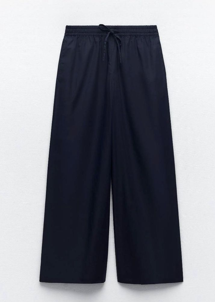 ZARA Women Navy Blue Trouser