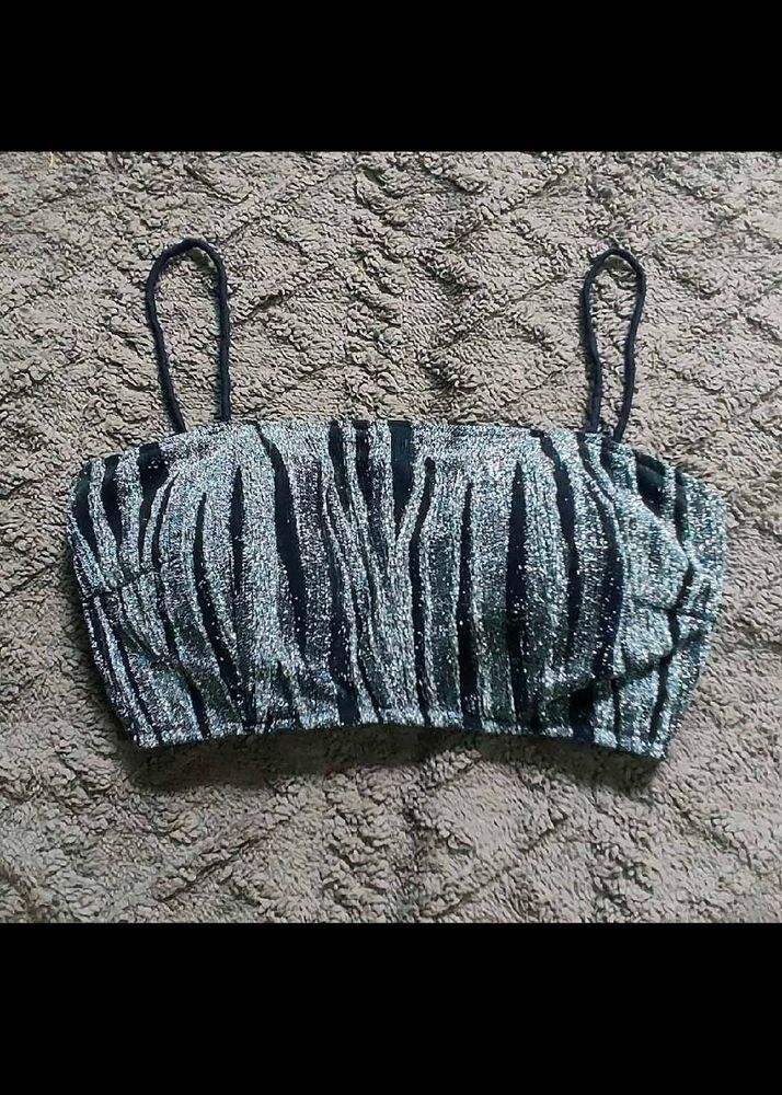 sale Sparkly Crop Top