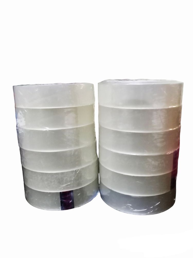 &#39;12 Pieces&#39; - 1 Inch Transparent Tape - 65 Meters