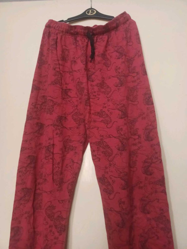 Red Patterned Lounge Pants
