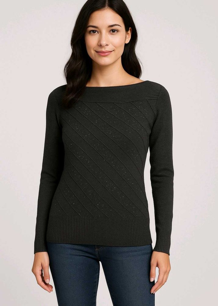 Elegant Black Knit Sweater