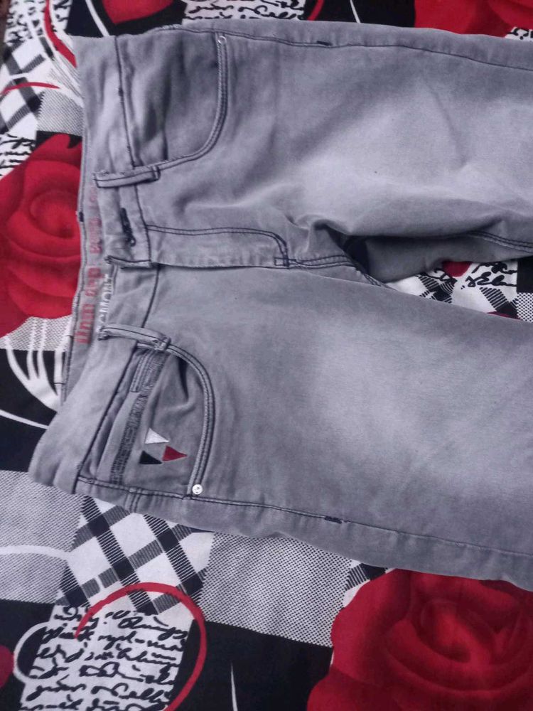 Grey And White Shaded Jeans